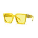 Unisex Square 'Kirk' Chrome Silver Sunglasses Astroshadez