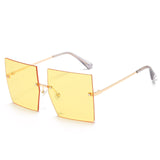 Womens 'Madonna' Square Clear Sunglasses Astroshadez