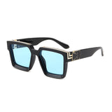 Unisex Square 'Kirk' Chrome Silver Sunglasses Astroshadez