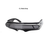 Mens 'Cyclops X-Men' Futuristic Single Lens Sunglasses-Men's Sunglasses-Astroshadez-Black Gray-ASTROSHADEZ.COM