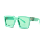 Unisex Square 'Kirk' Chrome Silver Sunglasses Astroshadez