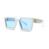 Unisex Square 'Kirk' Chrome Silver Sunglasses Astroshadez