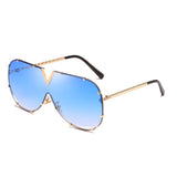 Womens 'Paris H' Large Aviation 2020 Sunglasses-Women's Sunglasses-Astroshadez-Blue Lens-ASTROSHADEZ.COM