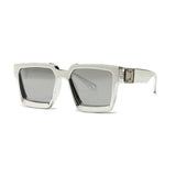 Unisex Square 'Kirk' Chrome Silver Sunglasses Astroshadez