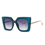 Large Square 'Snooki V2' Floral Colorful Sunglasses Astroshadez