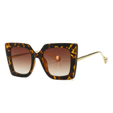 Large Square 'Snooki V2' Floral Colorful Sunglasses Astroshadez