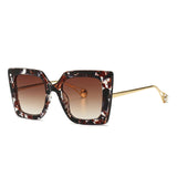 Large Square 'Snooki V2' Floral Colorful Sunglasses Astroshadez
