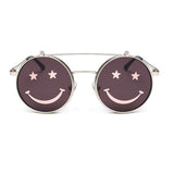 Unisex 'Smiley Face' Flip Lens Funny Happy Sunglasses Astroshadez-Sunglasses-Astroshadez-Pink-ASTROSHADEZ.COM