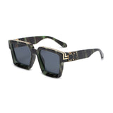 Unisex Square 'Kirk' Chrome Silver Sunglasses Astroshadez