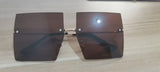 Womens 'Madonna' Square Clear Sunglasses Astroshadez