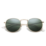 Unisex 'Mona Lisa' Round Sunglasses Astroshadez-ASTROSHADEZ.COM-Gold DarkGreen-ASTROSHADEZ.COM