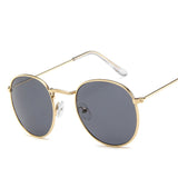 Unisex 'Mona Lisa' Round Sunglasses Astroshadez-ASTROSHADEZ.COM-Gold Gray-ASTROSHADEZ.COM