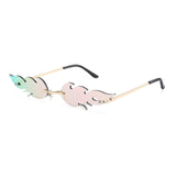 Unisex 'Lord' Flower Feather Flame Shape Sunglasses Astroshadez-Liucong Store-Pink-ASTROSHADEZ.COM