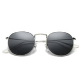 Unisex 'Mona Lisa' Round Sunglasses Astroshadez-ASTROSHADEZ.COM-Silver Gray-ASTROSHADEZ.COM