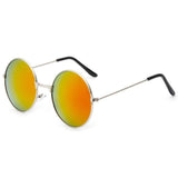 Unisex 'Pluto' Round Tea Sunglasses Astroshadez-ASTROSHADEZ.COM-Silver Red-ASTROSHADEZ.COM