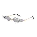 Unisex 'Lord' Flower Feather Flame Shape Sunglasses Astroshadez-Liucong Store-Silver-ASTROSHADEZ.COM