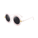 Womens 'Amour' Circle Sunglasses-ASTROSHADEZ.COM-White Gray-ASTROSHADEZ.COM