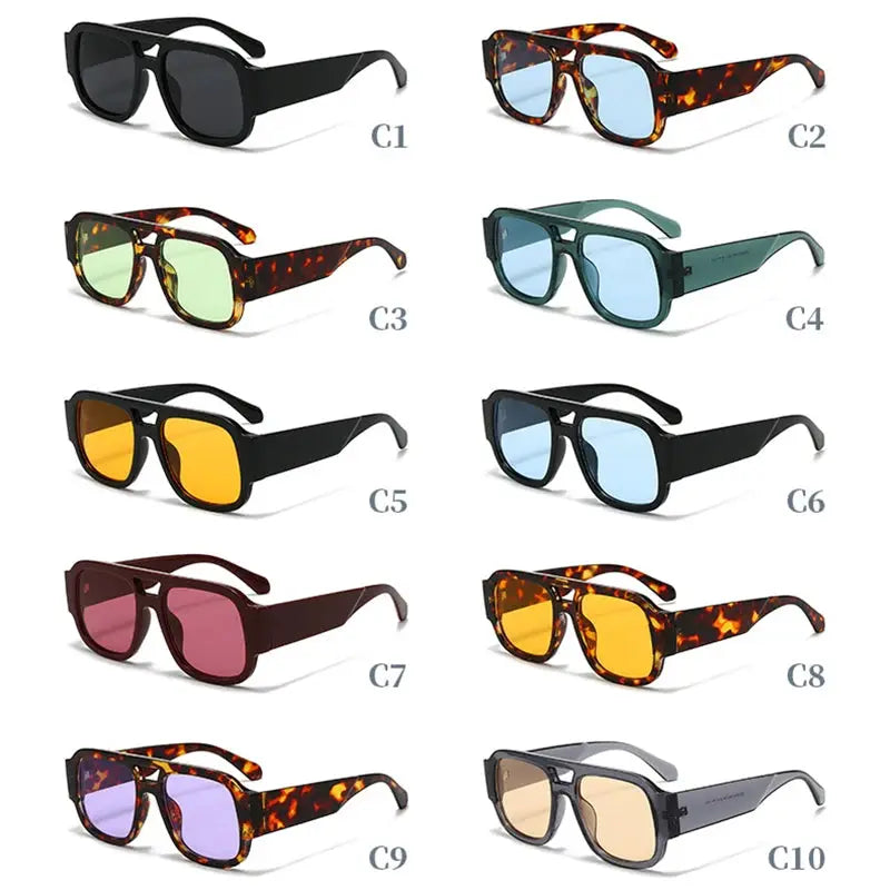 Luxon Tortoiseshell Double Bridge Sunglasses Astroshadez by ASTROSHADEZ.COM