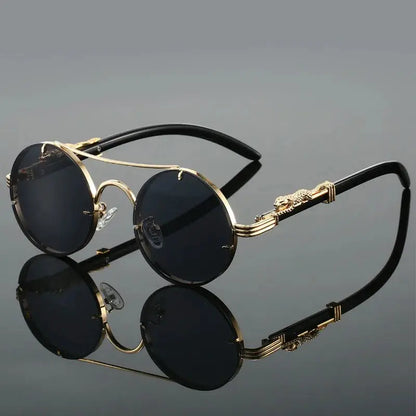 AureonLuxuria Goldtone Round Sunglasses Astroshadez by ASTROSHADEZ.COM
