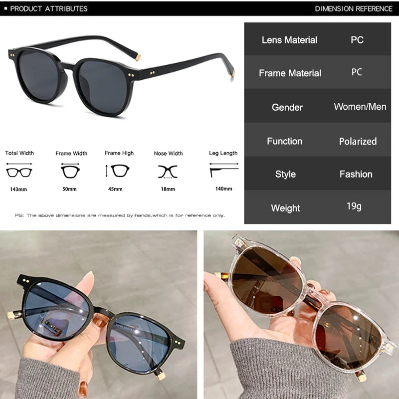 SHAUNA Retro Square Women Polarized Sunglasses Fashion Rivets Decoration Men Punk Driving Sun Glasses Shades UV400