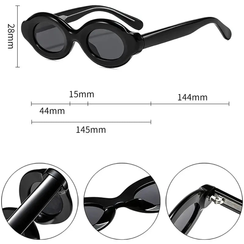 Celestique Translucent Amber Oval Sunglasses Astroshadez by ASTROSHADEZ.COM
