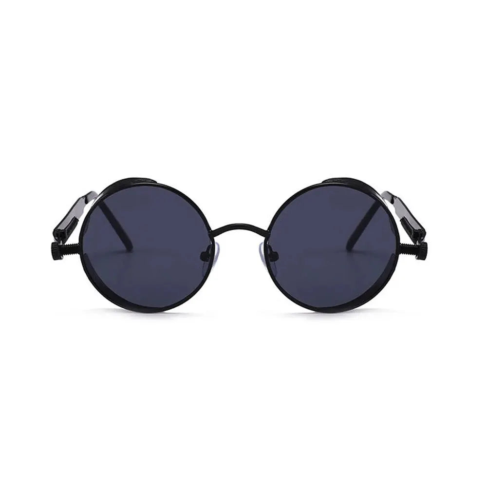 Aurelius Crimson Gold Round Steampunk Sunglasses Astroshadez by ASTROSHADEZ.COM