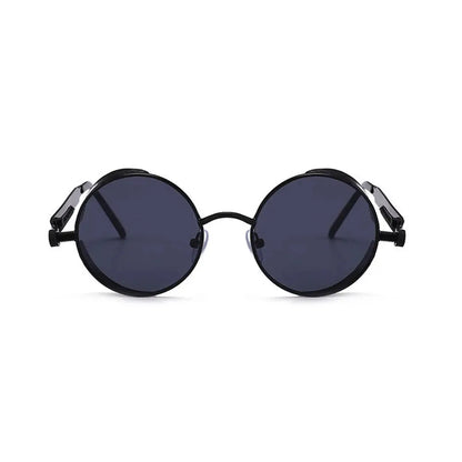 Aurelius Crimson Gold Round Steampunk Sunglasses Astroshadez by ASTROSHADEZ.COM