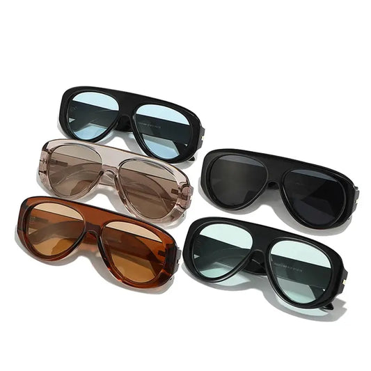 Aurexis Matte Black Blue Mirrored Oversized Sunglasses Astroshadez by ASTROSHADEZ.COM