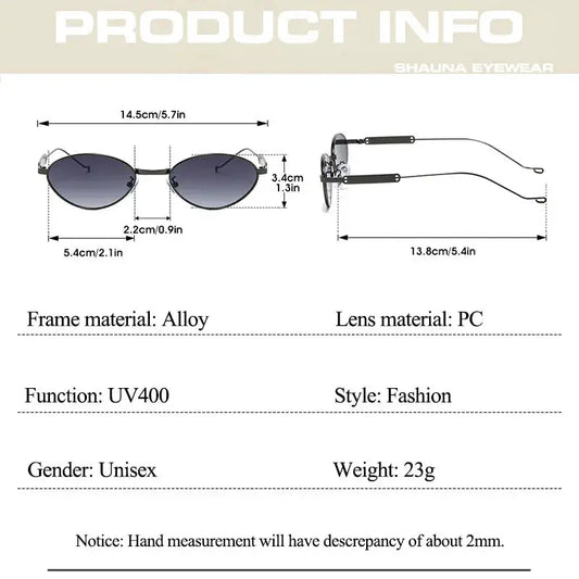 SHAUNA Fashion metal-frame cat-eye sunglasses with gray gradient lenses, UV400 – Astroshadez