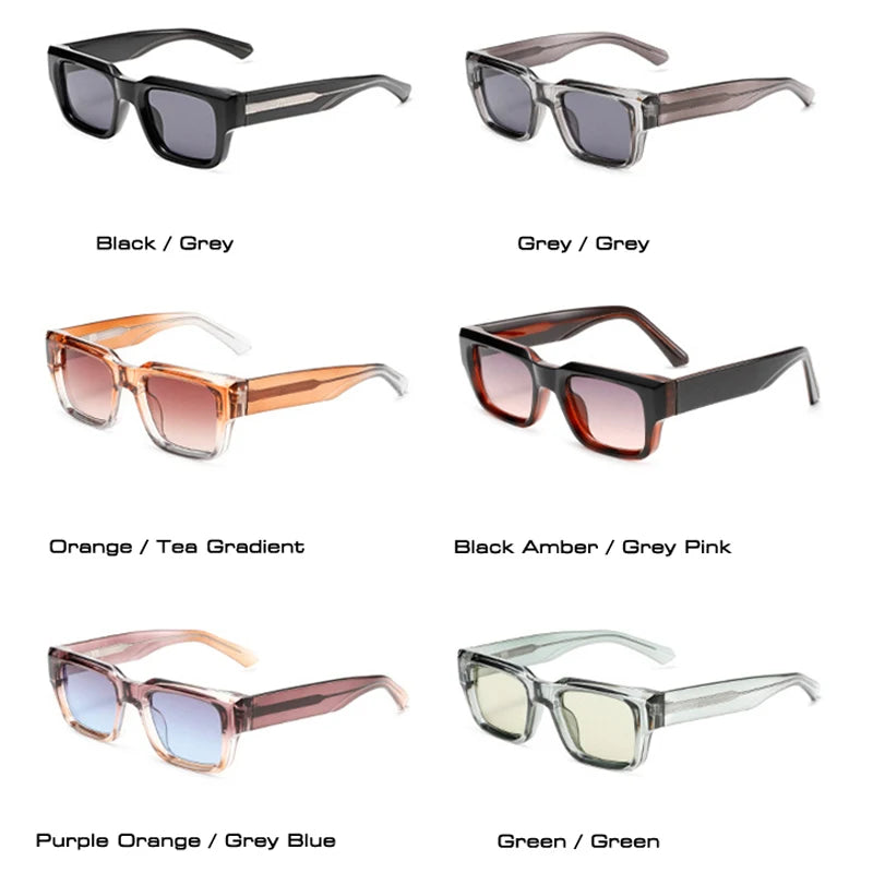 SHAUNA Ins Popular Fashion Square Women Luxury Sunglasses Retro Gradient Shades UV400 Men Trending Green Sun Glasses