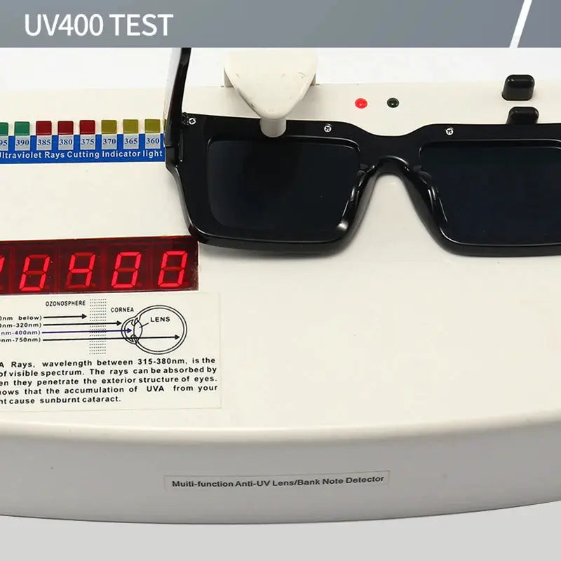 SHAUNA Retro Square Sunglasses, black frame with dark gradient lenses, UV400 tested – Astroshadez