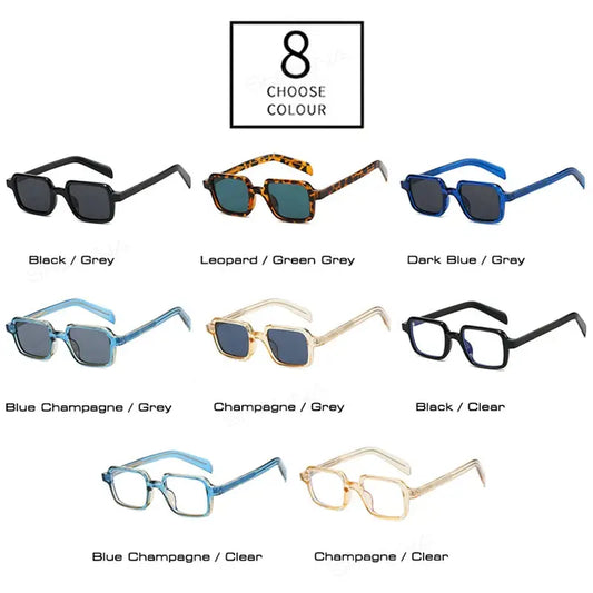 SHAUNA square sunglasses in multiple frame colors with polarized lenses; 8 colour options – Astroshadez