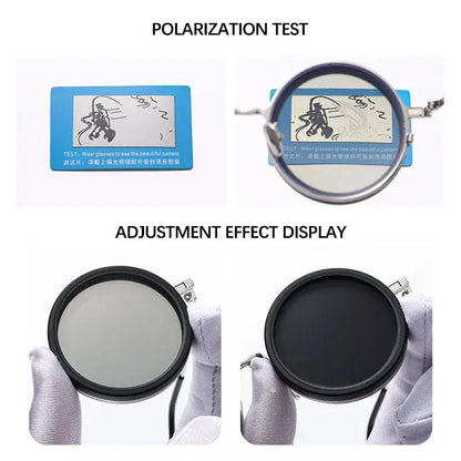 SHAUNA magnetic clip-on polarized sunglasses; black round frame with gray lenses – Astroshadez
