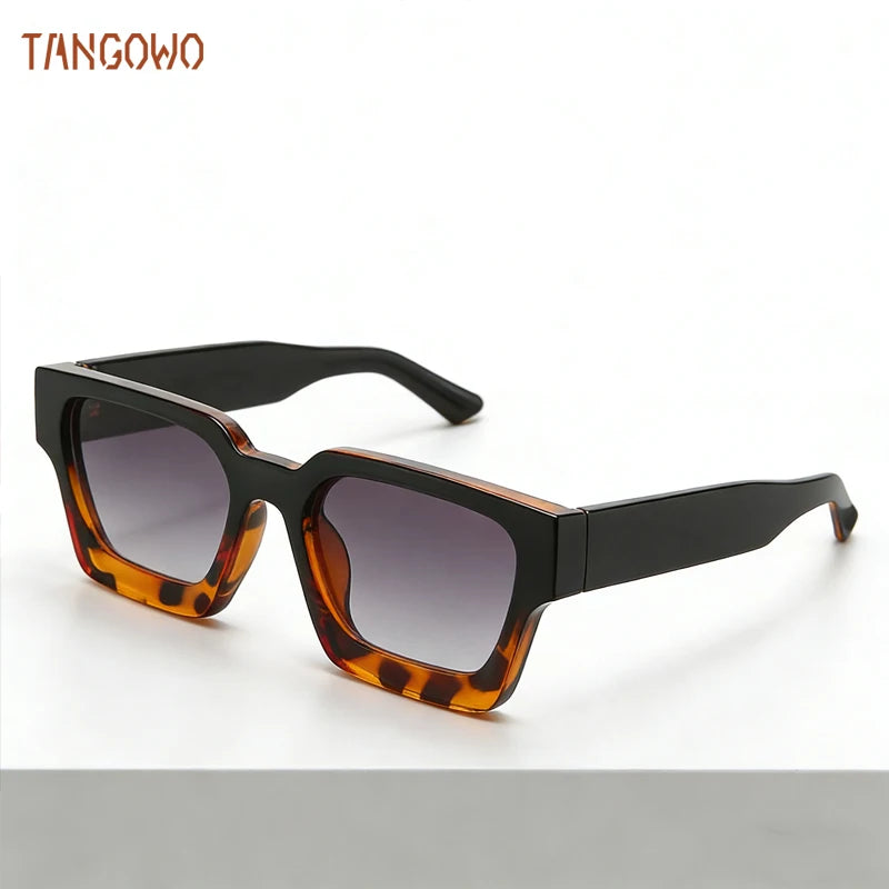 TANGOWO Sunglasses For Street Photography And Beach Unisex Trips Driving Plastic Fashion Square Frame Accessories Glasses Trendy