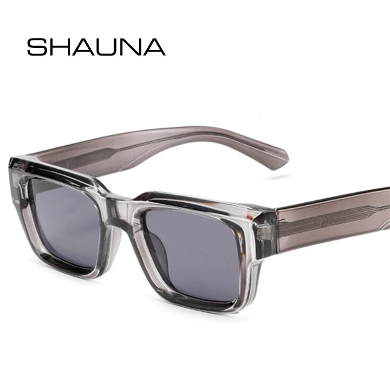 SHAUNA Ins Popular Fashion Square Women Luxury Sunglasses Retro Gradient Shades UV400 Men Trending Green Sun Glasses