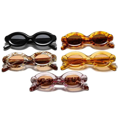 Elyndra Translucent Amber Oval Lens Sunglasses Astroshadez by ASTROSHADEZ.COM