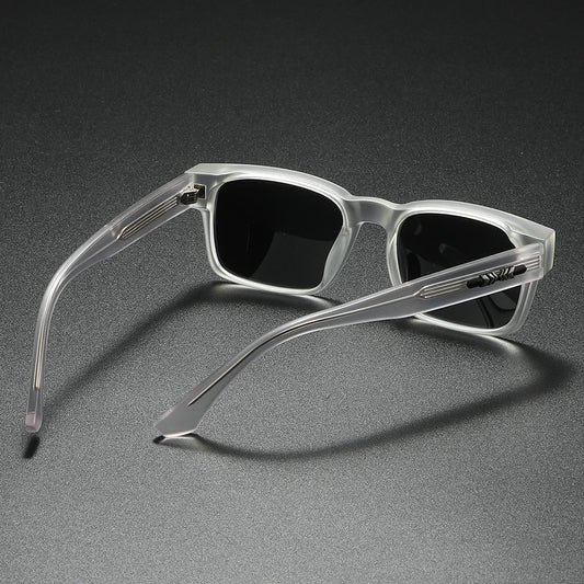 Quality Square Polarized Sunglasses Men Metal Core UV400 Unisex Sun Glasses Travel Hiking Beach Fishing Eyewear