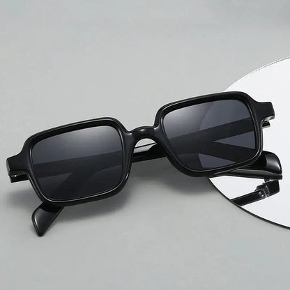 SHAUNA New square sunglasses, black frame with dark lenses, polarized UV400 fashion shades – Astroshadez