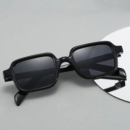 SHAUNA New square sunglasses, black frame with dark lenses, polarized UV400 fashion shades – Astroshadez