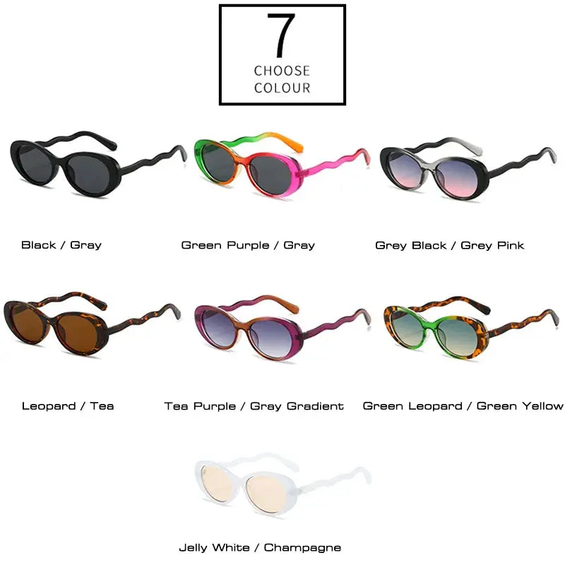 SHAUNA oval sunglasses with double-color frame and UV400 gradient lenses; 7 color options – Astroshadez