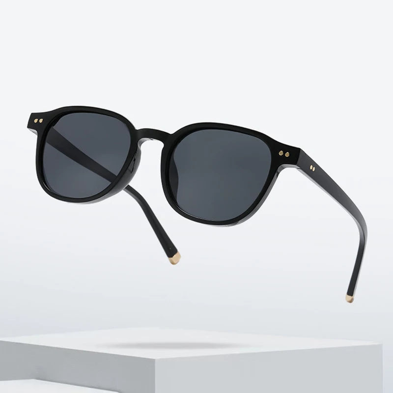 SHAUNA Retro Square Women Polarized Sunglasses Fashion Rivets Decoration Men Punk Driving Sun Glasses Shades UV400