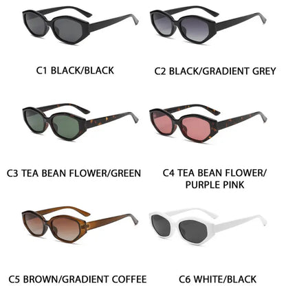 SHAUNA retro polygon cat-eye sunglasses in 6 colorways (C1–C6) – Astroshadez