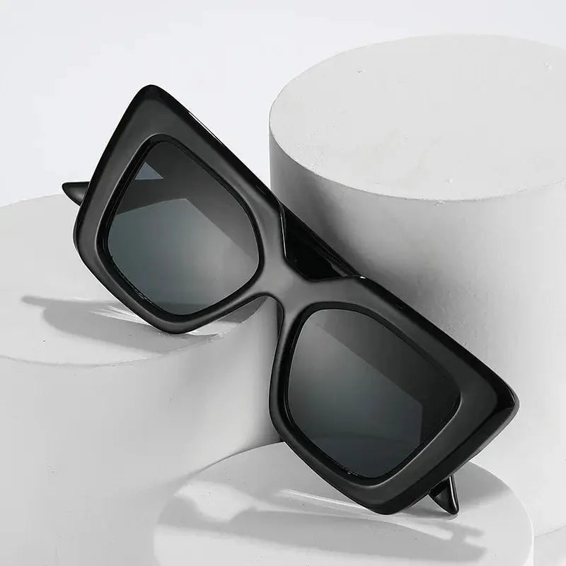 Aurelianex Matte Black Oversized Sunglasses Astroshadez by ASTROSHADEZ.COM