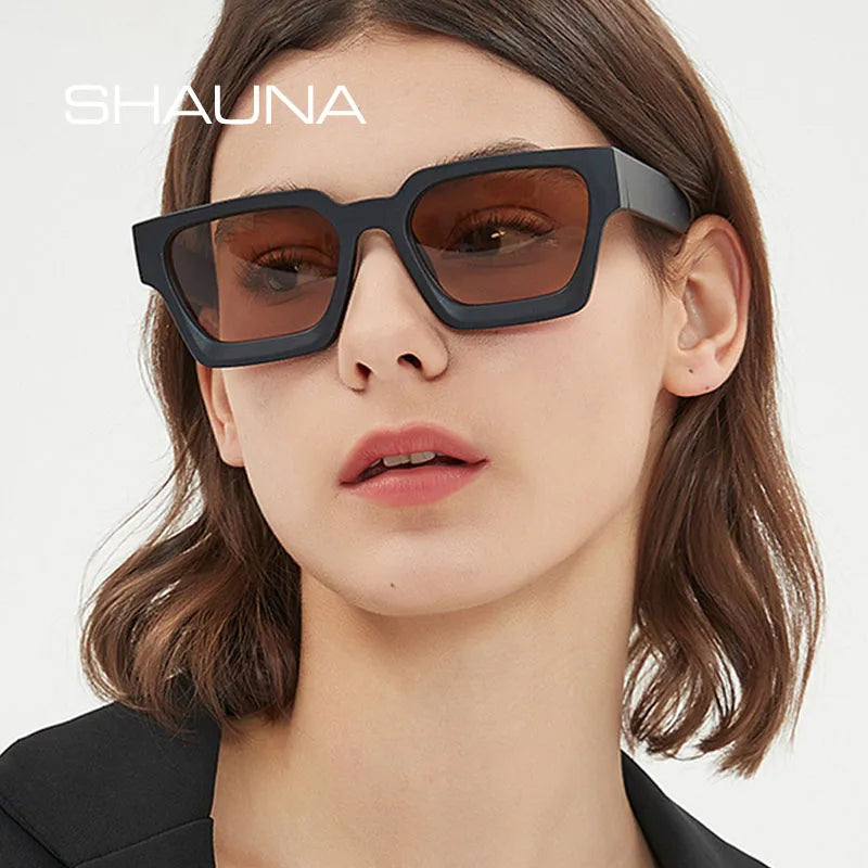 Women Square Sunglasses Retro Men Tinted Shades UV400