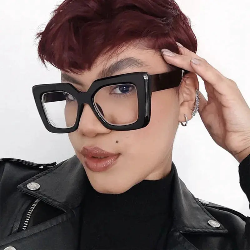 Aurelianex Matte Black Oversized Sunglasses Astroshadez by ASTROSHADEZ.COM