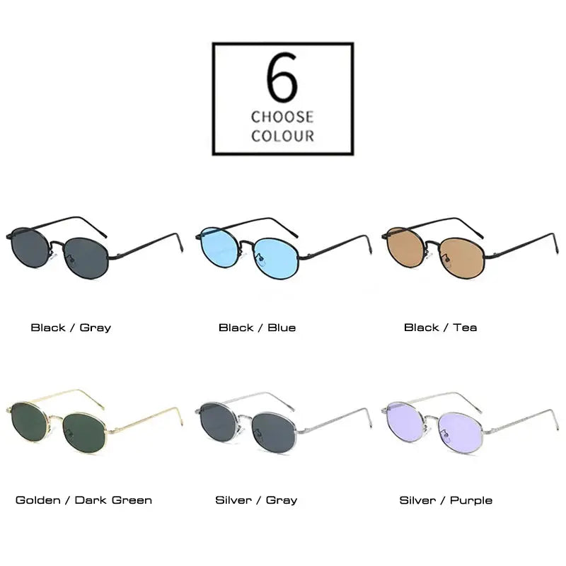 SHAUNA oval metal sunglasses in six color options with UV400 lenses – Astroshadez