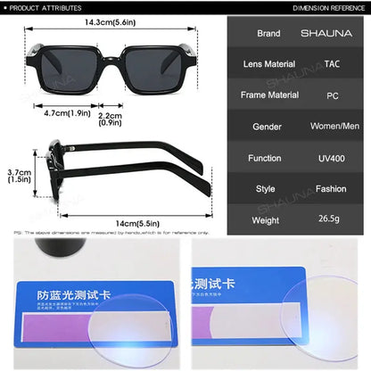 SHAUNA square sunglasses with black frame and dark gray lenses; unisex fashion – Astroshadez