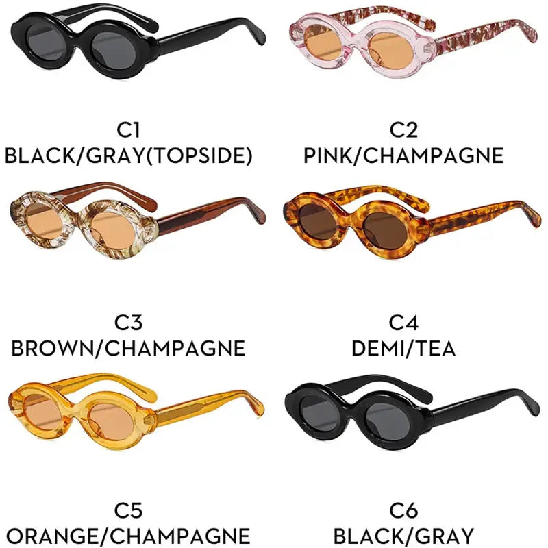 Celestique Translucent Amber Oval Sunglasses Astroshadez by ASTROSHADEZ.COM