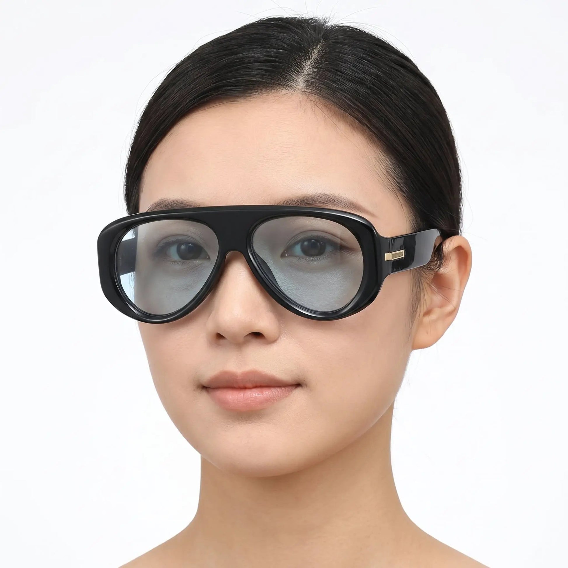 Aurexis matte black oversized sunglasses with blue mirrored lenses – Astroshadez