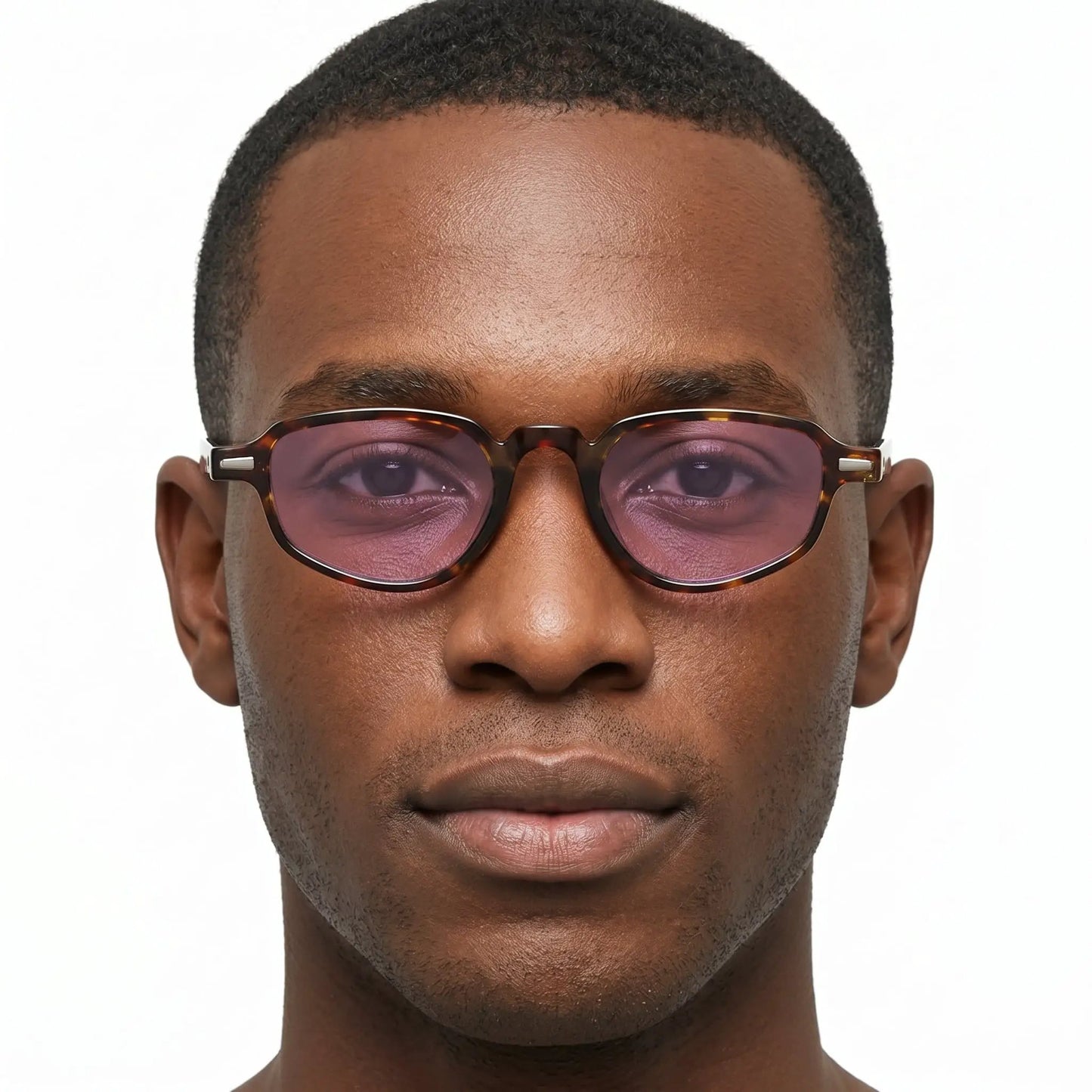 Aurea brown tortoise cat-eye sunglasses with gradient pink-purple lenses, lightweight acetate frame – Astroshadez
